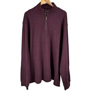 Rodd & Gunn NWT Alton Ave Sweatshirt Berry ME Half Zip Sweater Men's Size 3XL